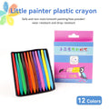 Set di 36 matite colorate triangolari cancellabili per bambini, mani pulite