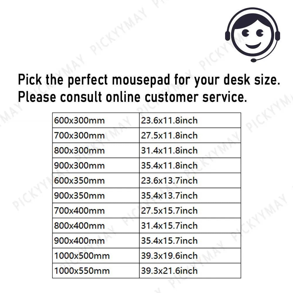 Tappetino da scrivania XXL con stampa gatto kawaii – 100x50 cm