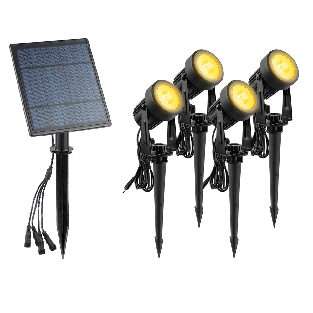 Lampada da giardino a energia solare LED IP65 con luci RGB e bianco…