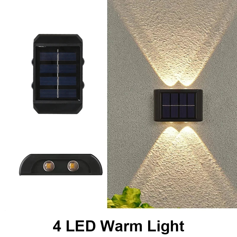 Lampada da Parete Solare per Esterni – LED Impermeabile, Design Moderno, 4/6/8…