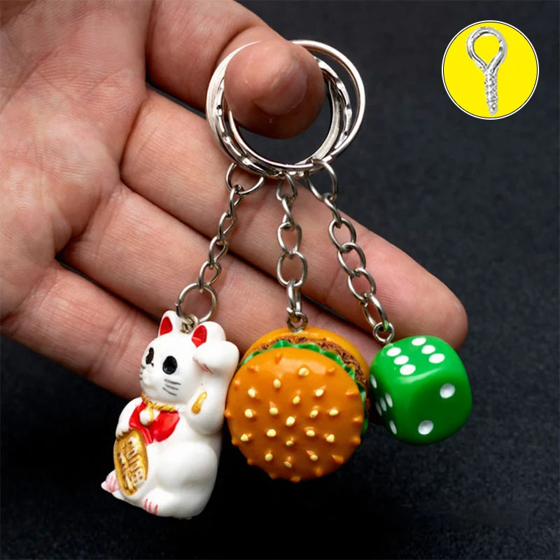 Metal Alloy Key Chain Rings Kit Metal Key Ring with Chain Jump Screw Pins Connector Accessories for DIY Jewelry Keychain Making