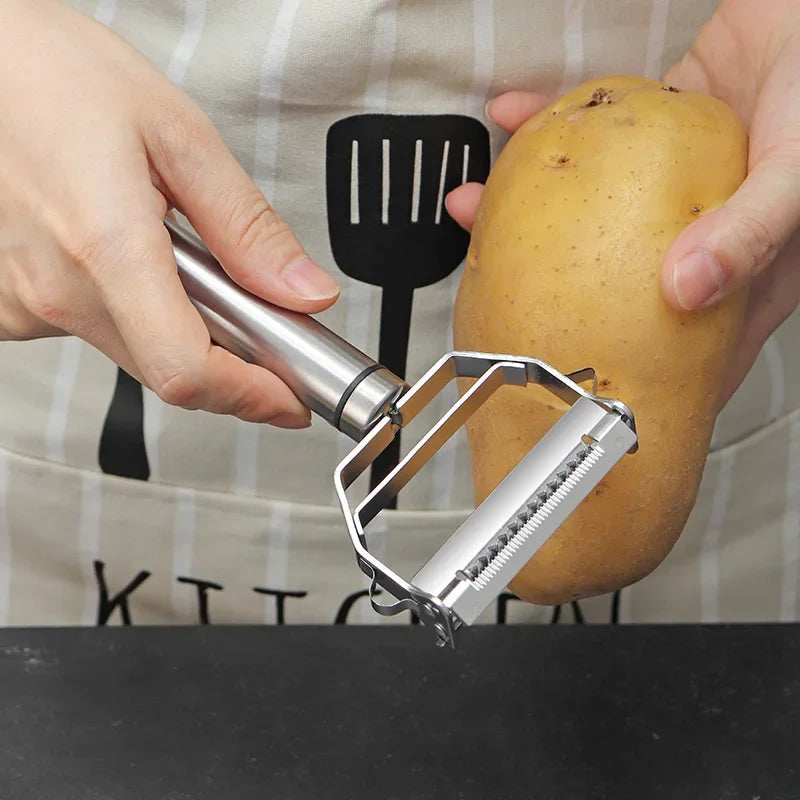 Pelatore e affettatore julienne in acciaio inox per frutta e verdura