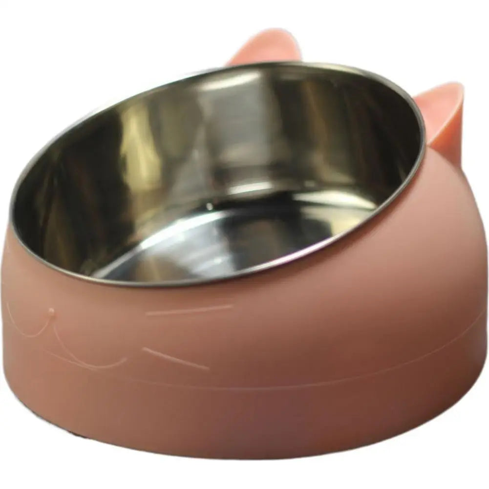 Ciotola per Gatto in Acciaio Inox Inclinata 15°, Base Antiscivolo e Design…