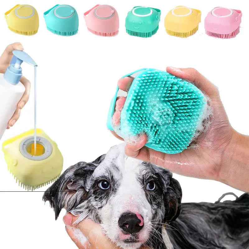 Guanti massaggianti in silicone per bagno cane e gatto – spazzola morbida