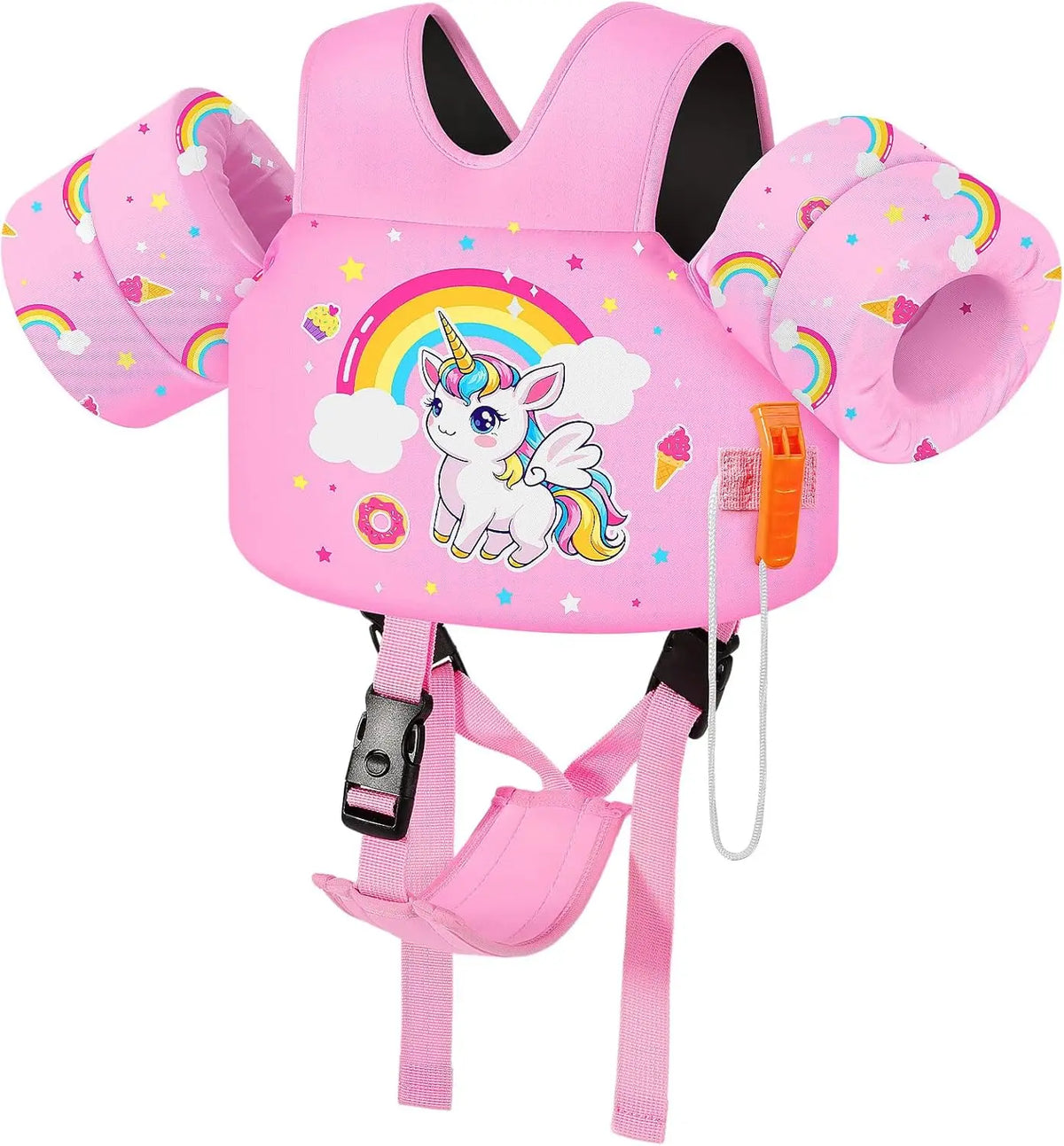 Gilet de sauvetage pour enfants 15-30 lb avec brassards cartoon et sangle…