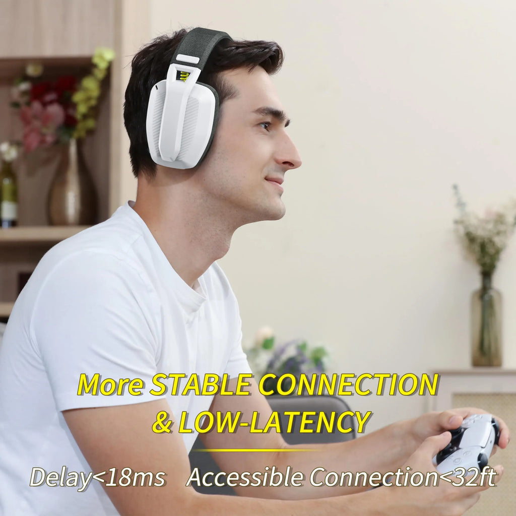 Cuffie Gaming Wireless con Microfono, ANC, 7.1 Surround, Bluetooth 5.3 e 2.4 GHz
