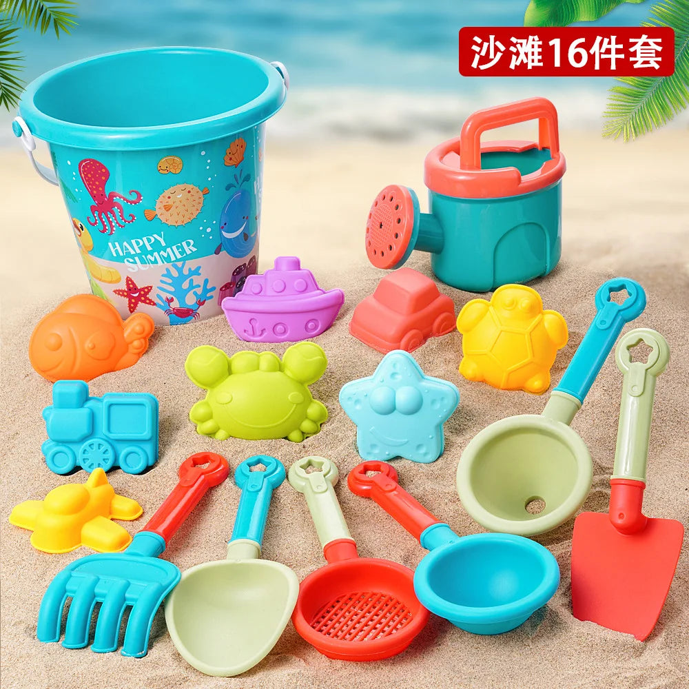 Set da 14/16 Giocattoli da Spiaggia per Bambini – Secchiello, Paletta e…
