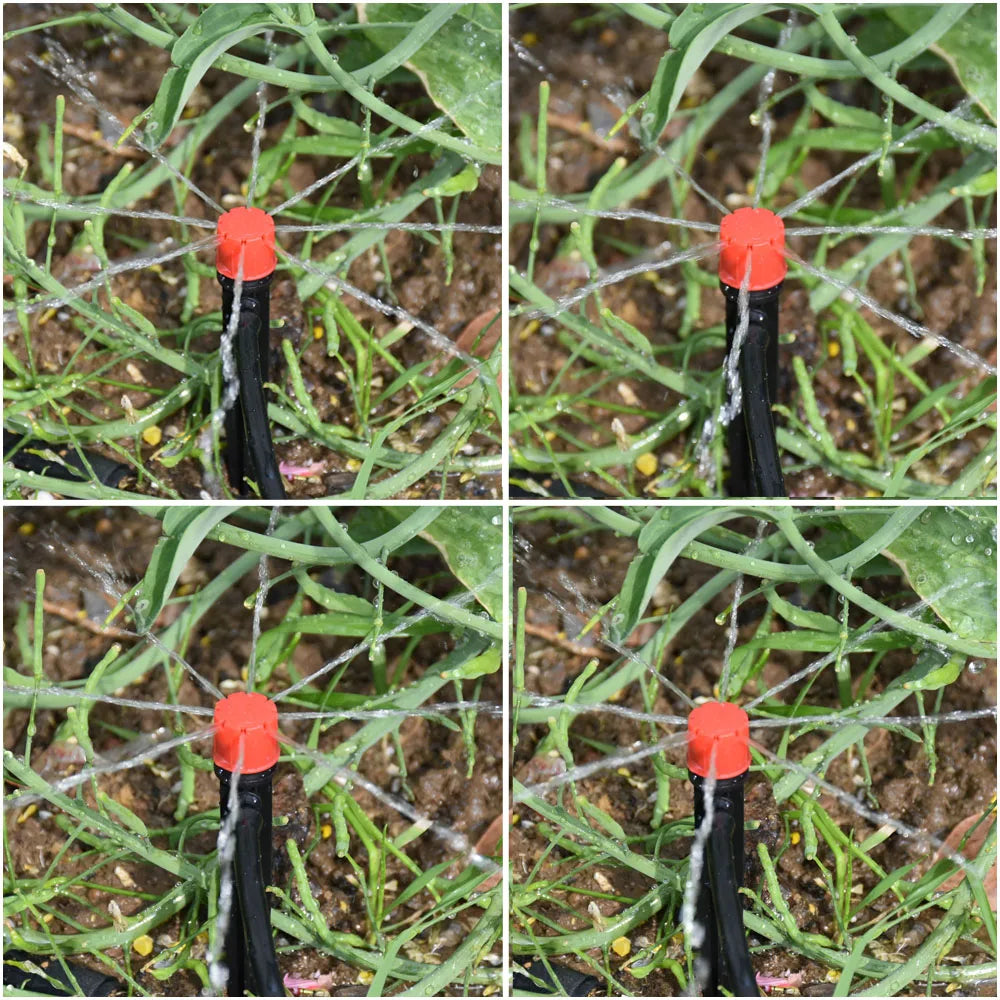 Irrigazione a goccia automatico 5‑50 m – Kit con gocciolatori rossi