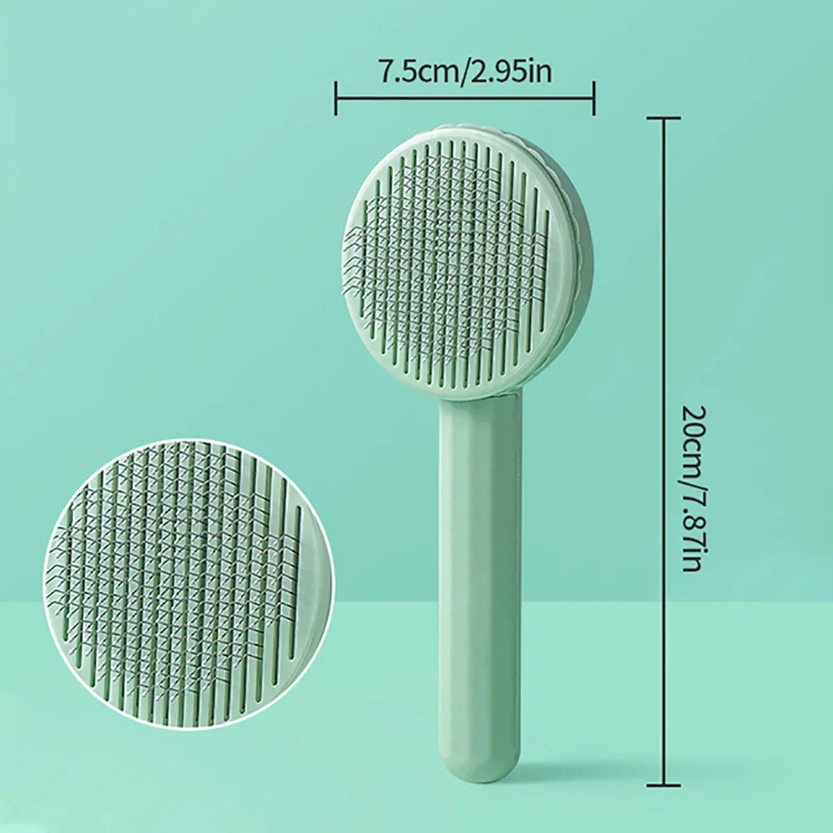 Spazzola per cani e gatti – Pettine in acciaio inox con impugnatura ergonomica