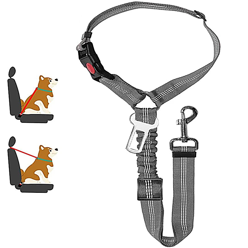 Imbracatura Canino Gatto Cintura Auto 2-in-1 Guinzaglio Sicurezza Sedile…