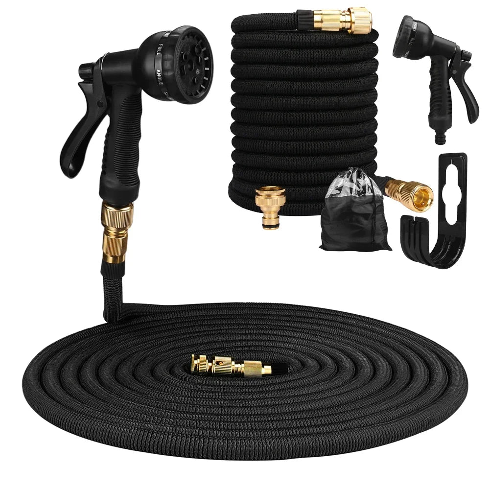 Tubo da giardino espandibile 25-100 ft con pistola 8 modalità – resistente