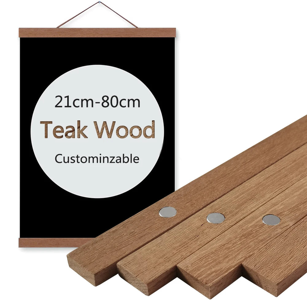 Cornice Magnetica in Legno Teak 8 Colori 30-50cm