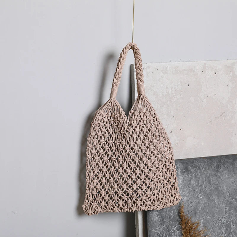Borsa a Tracolla Boho in Paglia Intrecciata – Grande Tote Estiva