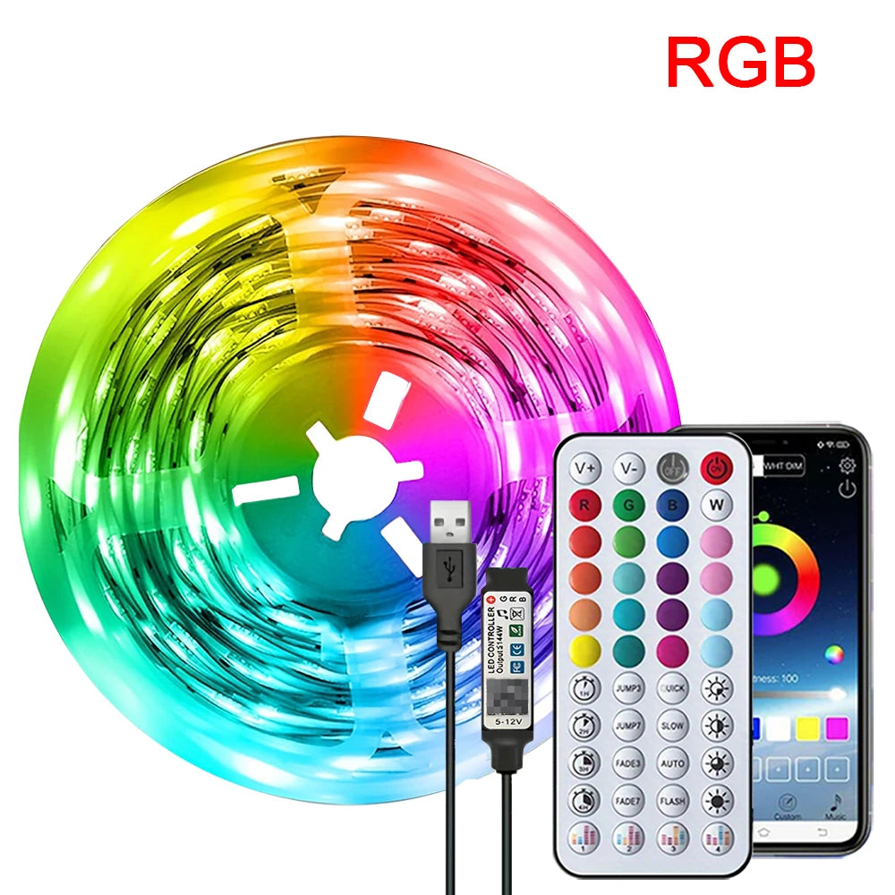 Striscia LED RGB con sincronizzazione musica, controllo app, per ambienti e TV