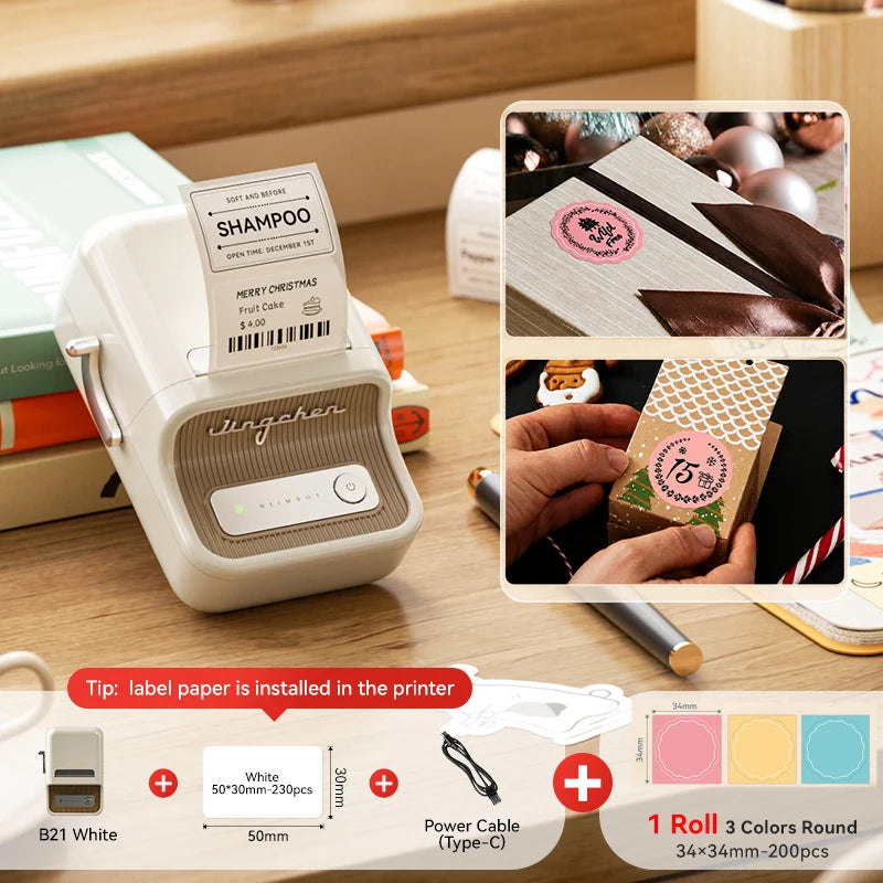 Stampante termica mini portatile – Etichette adesive Bluetooth 20‑50 mm