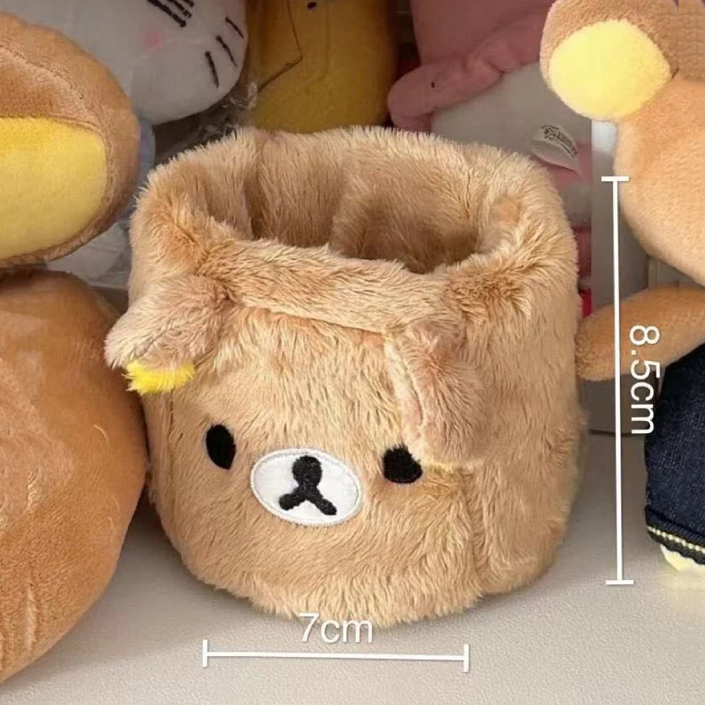 Plushes Pencil Holder Cosmetics Pen Container Kawaii Desk Accessories Office Organizer Kid Stationery Storage Box Gift