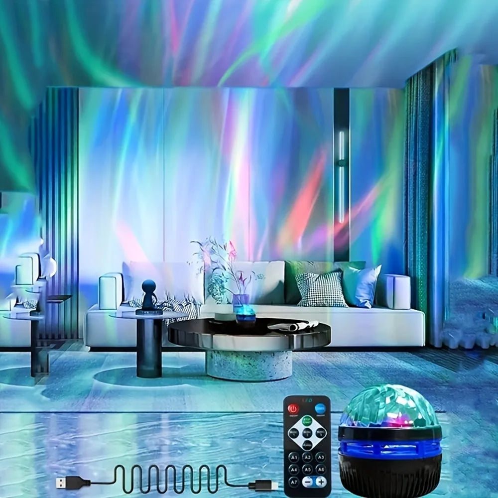 Lampada Proiettore Galassia e Aurora Boreale LED RGB con Telecomando USB