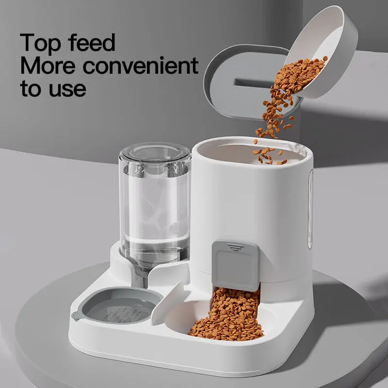Distributore Automatico Acqua e Cibo per Gatti Gravity-Fed 1-Peck