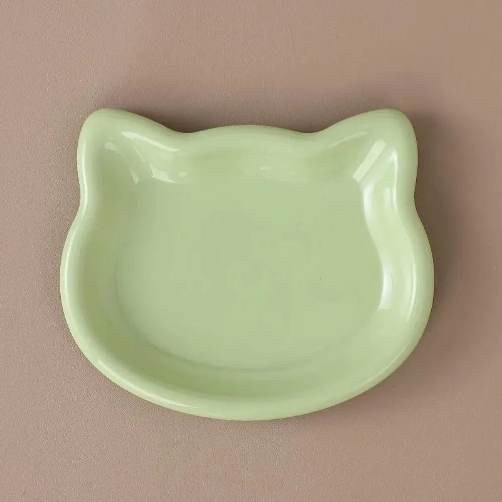 Ciotola per gatto a forma di gatto antiscivolo in plastica – 4 colori