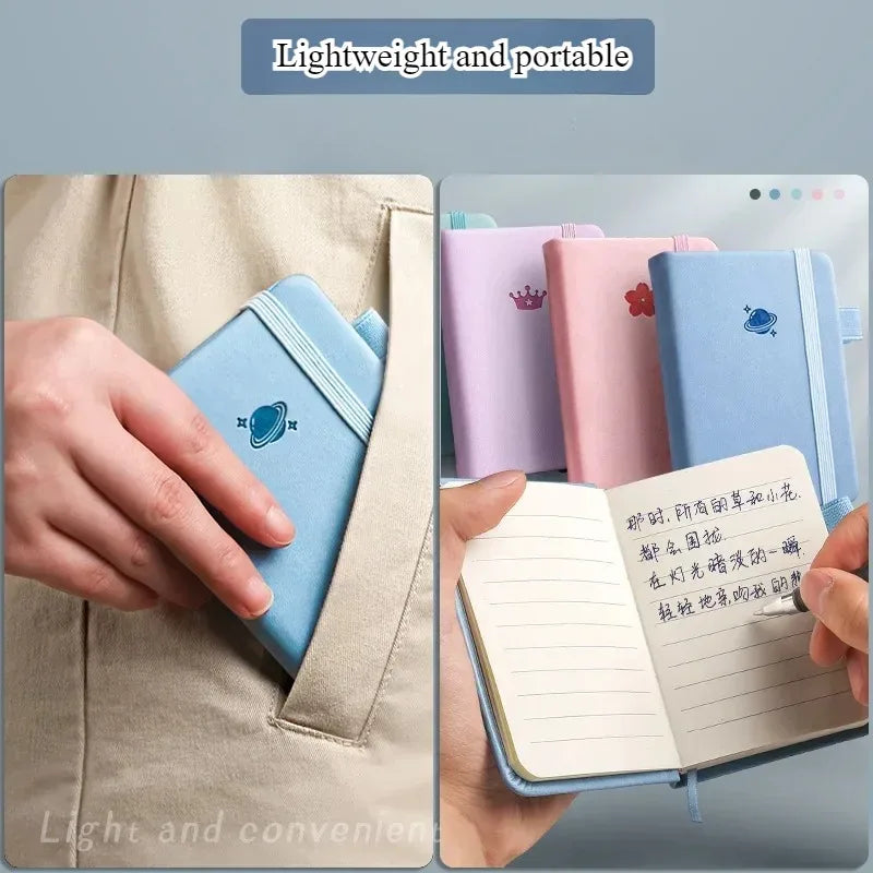 Portable A7 Pocket Notebook Travel Notebook Carry a Small Notebook Travel Diary School Supplies Journal Notebooks and Journals