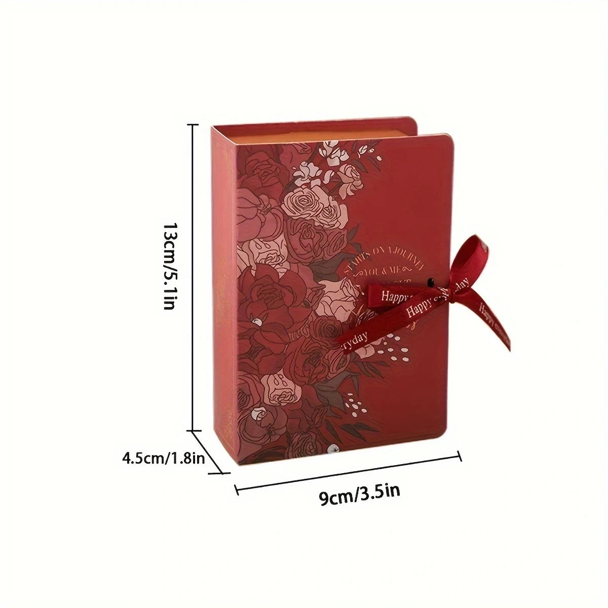 5Pcs Book Shape Gift Box Ith Ribbon Paperboard Candy Chocolate Present Packaging Box For Party, Wedding, Birthday Party gift box
