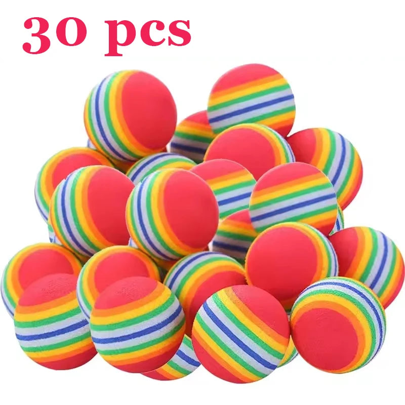 Palline EVA arcobaleno per cani e gatti – Set da 5, 10 o 30 pezzi