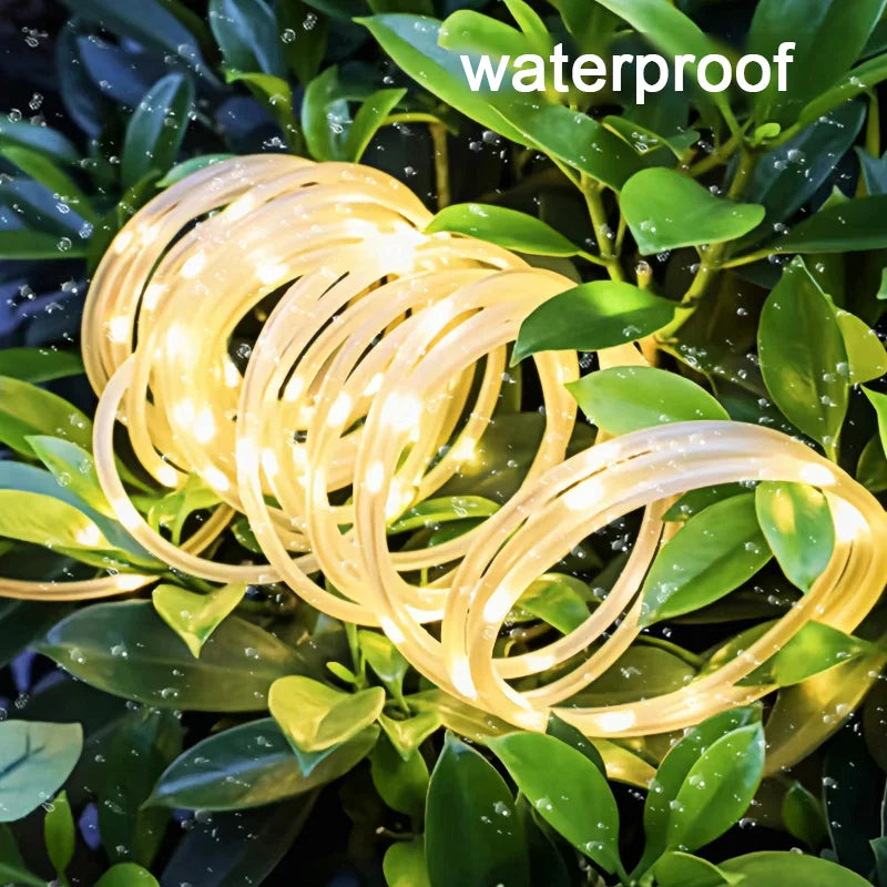 Filo LED Solare da Giardino, impermeabile, 32 m/22 m/12 m/7 m – luce natalizia