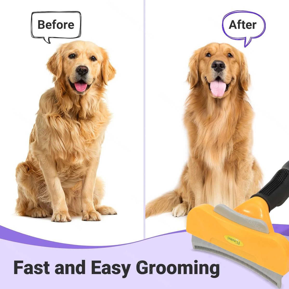 Spazzola anti-pelo per gatti e cani - Pettine dehairing professionale