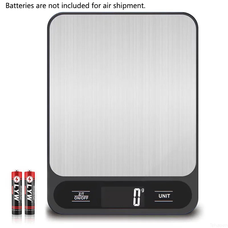 Bilancia da cucina digitale 15 kg, precisione 1 g, ricarica USB, display LED