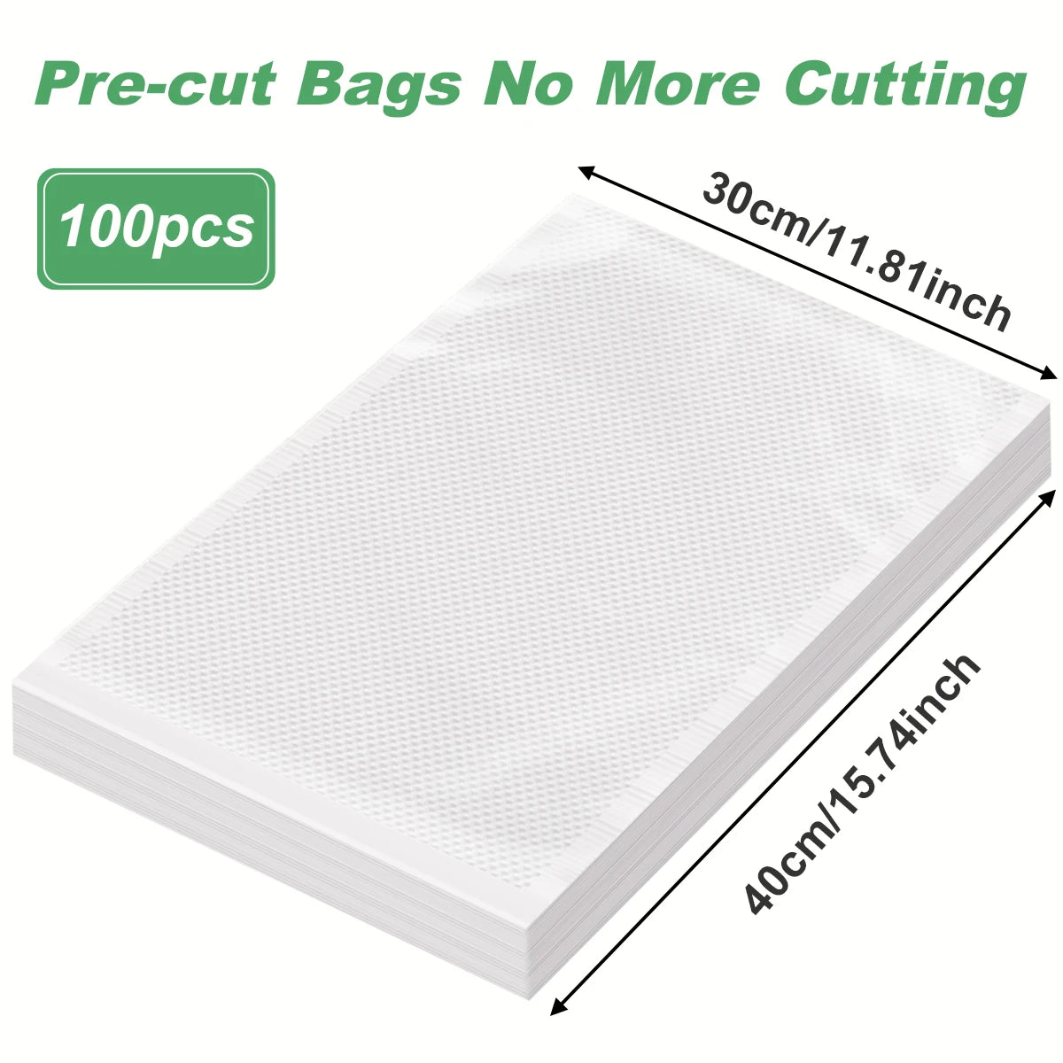 Vacuum Sealer Bags, Food Storage Pouches, Freshness Preservation for Kitchen, Compatible with Vacuum Sealer Machine Accessories