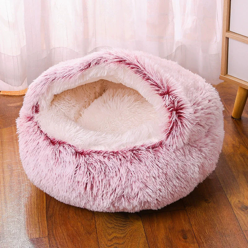 Cuccia rotonda in peluche per cani e gatti – Calda, lavabile, per tutte le…