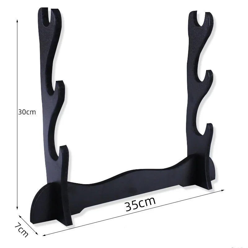 Porta Katana a 3 livelli in legno – supporto da pavimento per spade, sabre e…
