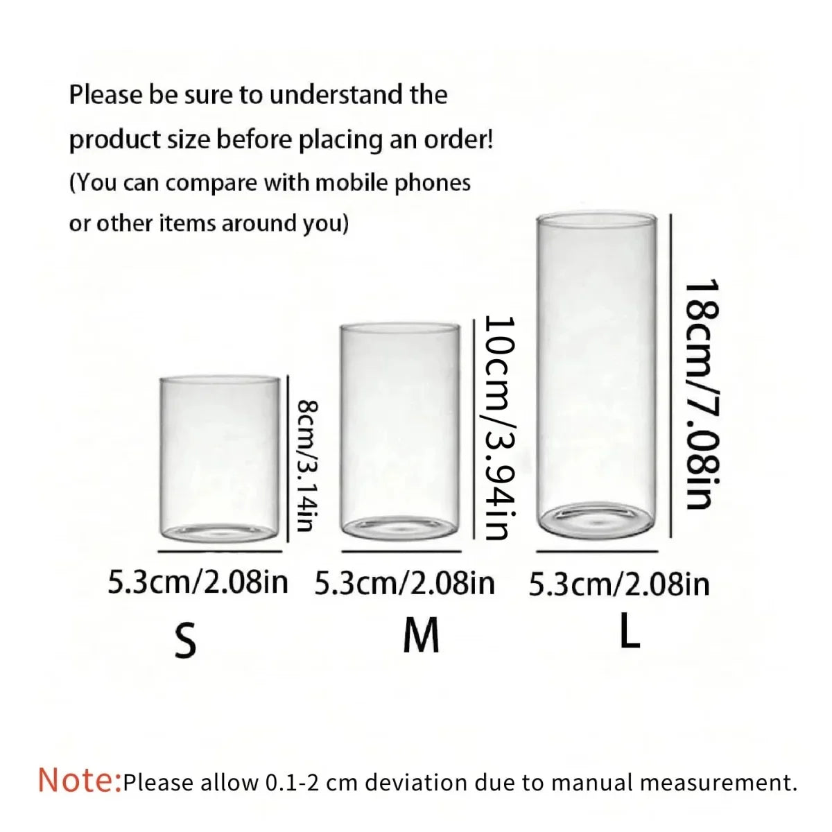 Cylinder Glass Cup Candlestick Wedding Transparent Candle Cup Holder Glass Vase Dining Table Candle Container Art Storage Jar