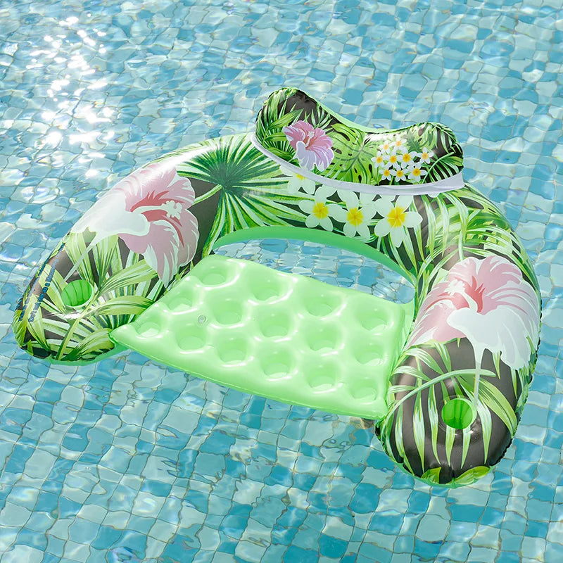 ROOXIN Water Hammock Adult Swim Ring Tube Inflatable Swim Mattress Swimming Ring Swim Adult Pool Float