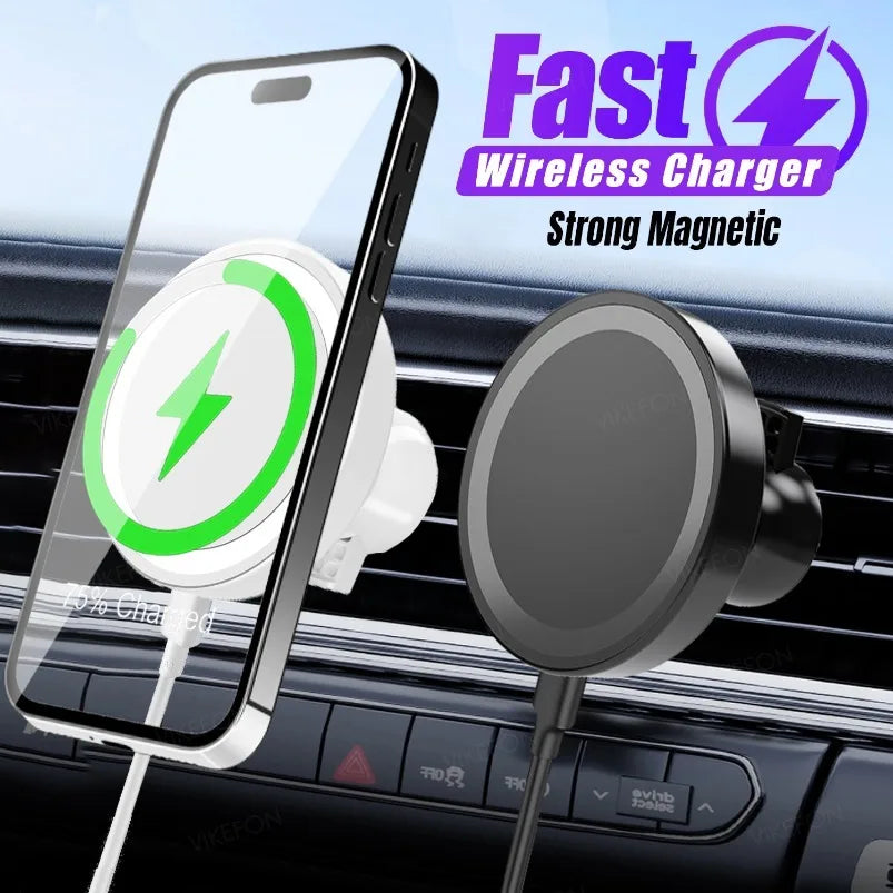 Supporto magnetico per auto con ricarica wireless 15W per iPhone 12‑16