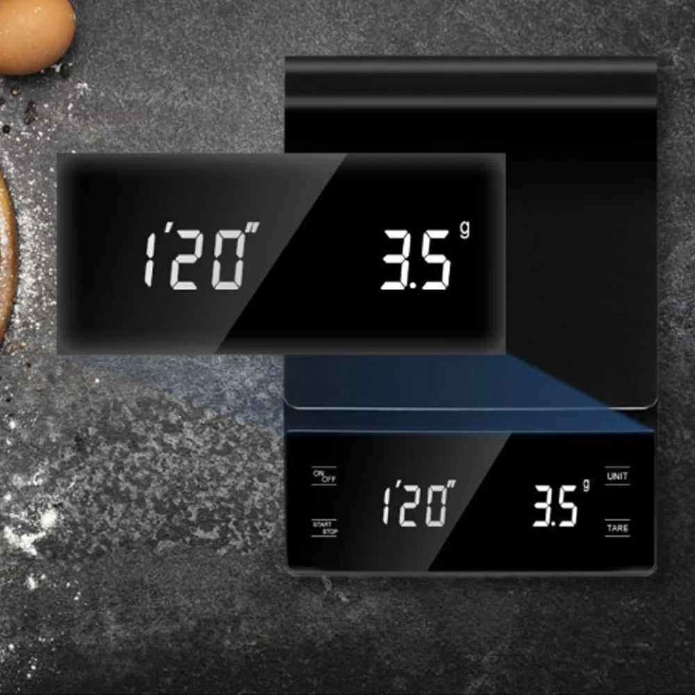Bilancia da caffè digitale 3 kg con timer e precisione 0,1 g