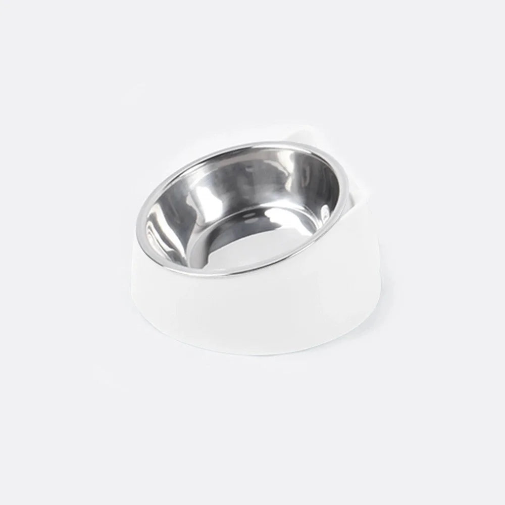 Ciotola rialzata 15° per cani e gatti, acciaio inox con base antiscivolo