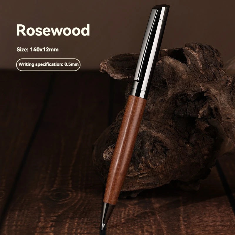 Premium Metal Ballpoint Pen with Wooden pen pole for Smooth Writing Experience and High-End Design-Black Ink-Office