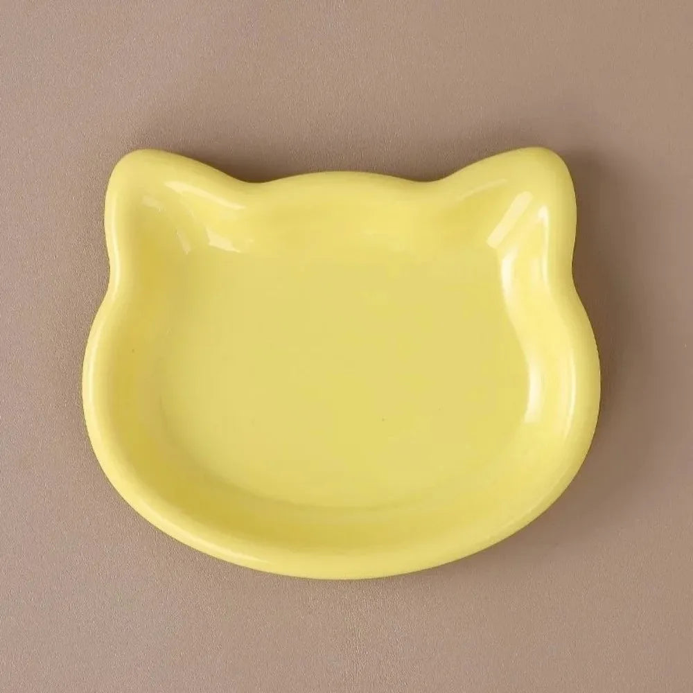 Ciotola per gatto a forma di gatto antiscivolo in plastica – 4 colori