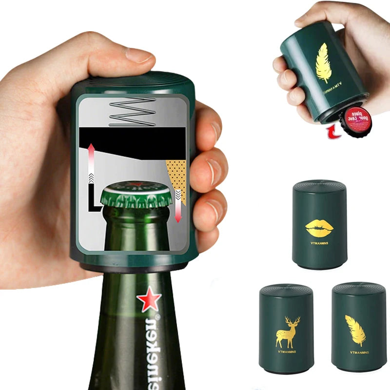 Apribottiglie Magnetico Automatico per Birra – Accessorio da Bar Portatile