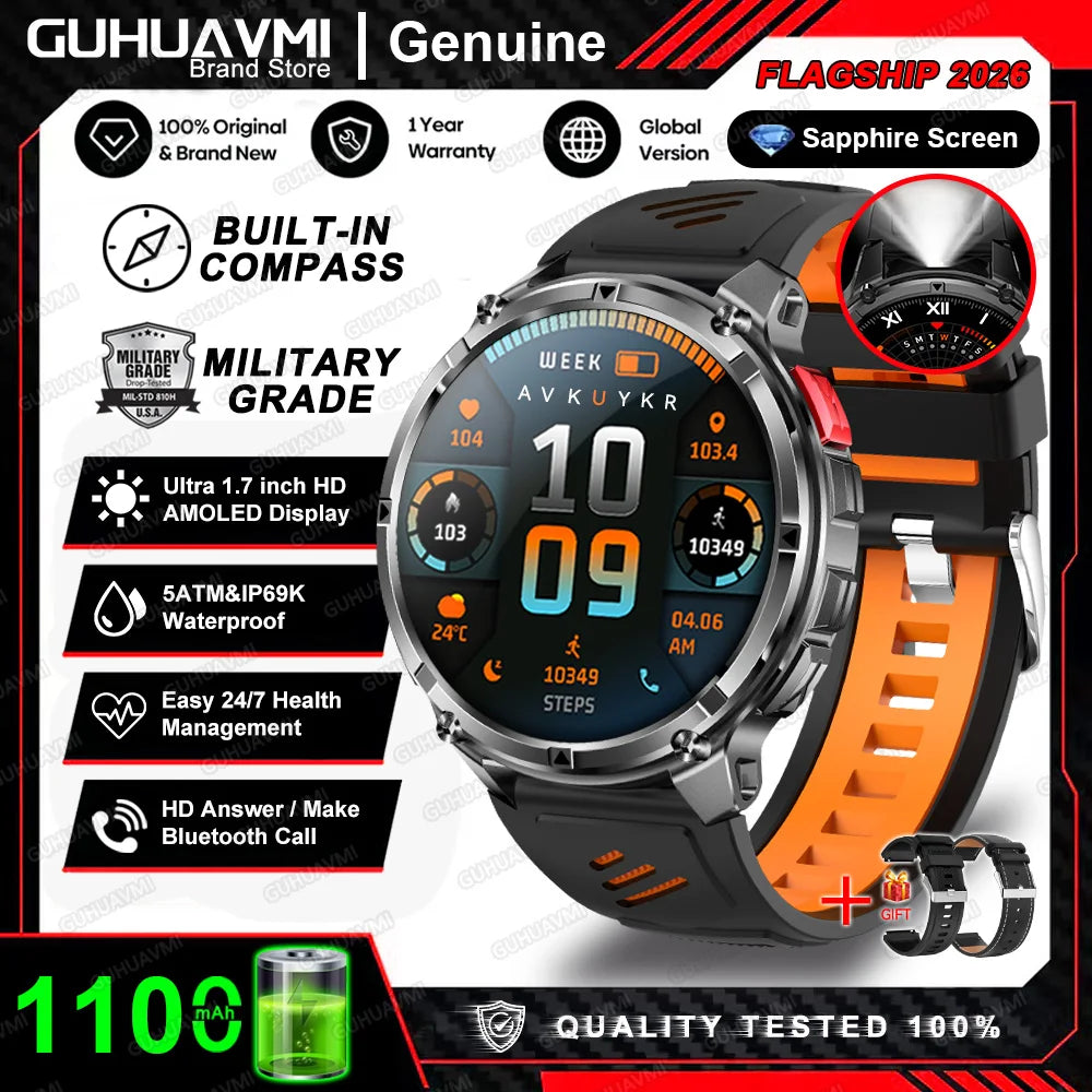 Smartwatch militare T‑Rex 3 Pro 1100 mAh GPS waterproof 5ATM – 1.73″ AMOLED