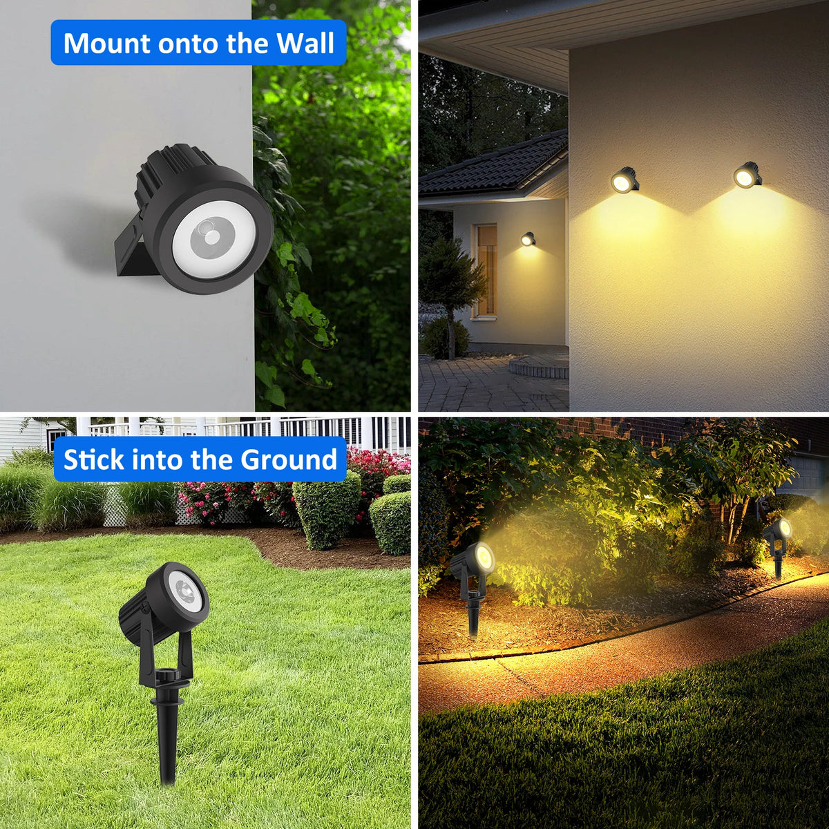 Lampada da Giardino Solare LED 3000K/6000K/RGB, IP65, 5 m, Dimmabile