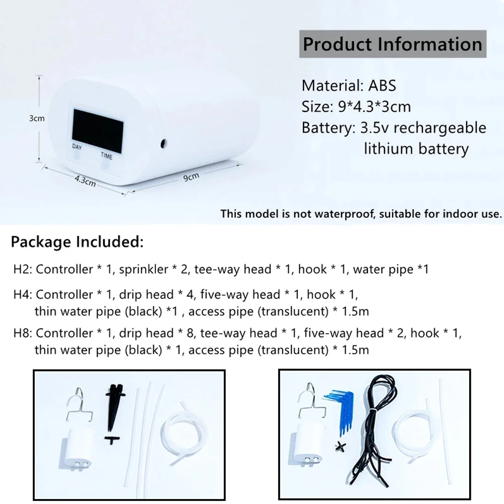 Kit Irrigazione Automatica con Goccia per Piante – 2-16 Testine