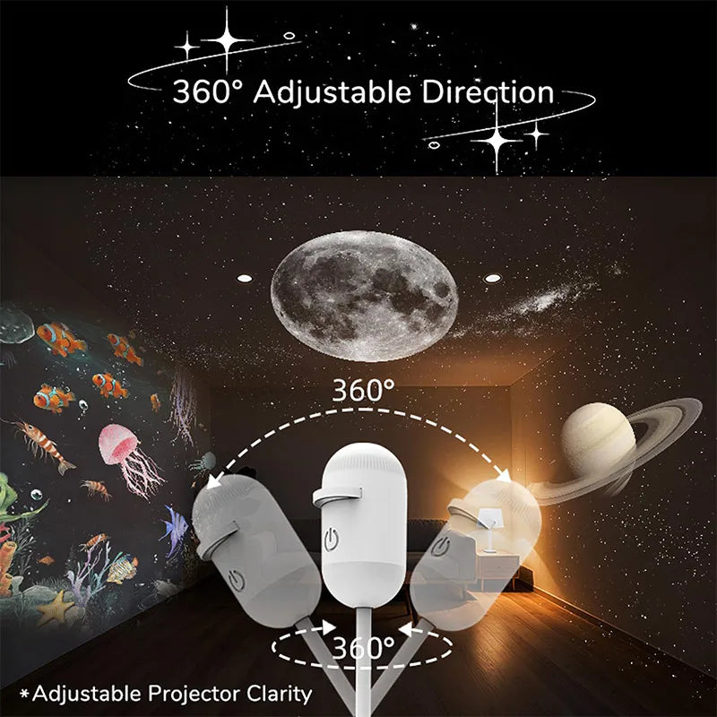 Proiettore Galassia 2 in 1 — Cielo Stellato e Luce Notturna per Camera