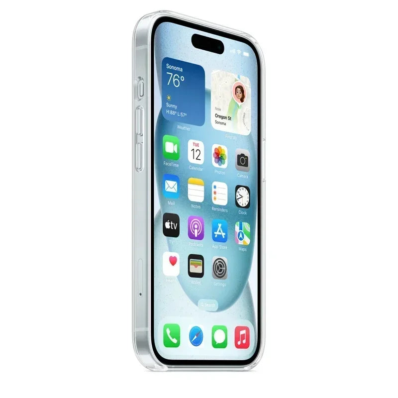 Magnetic Original Clear Case For iPhone 17 18 16 15 14 13 12 11 Pro Max Mini XS XR Funda For Magsafe Silicone Transparent Cover