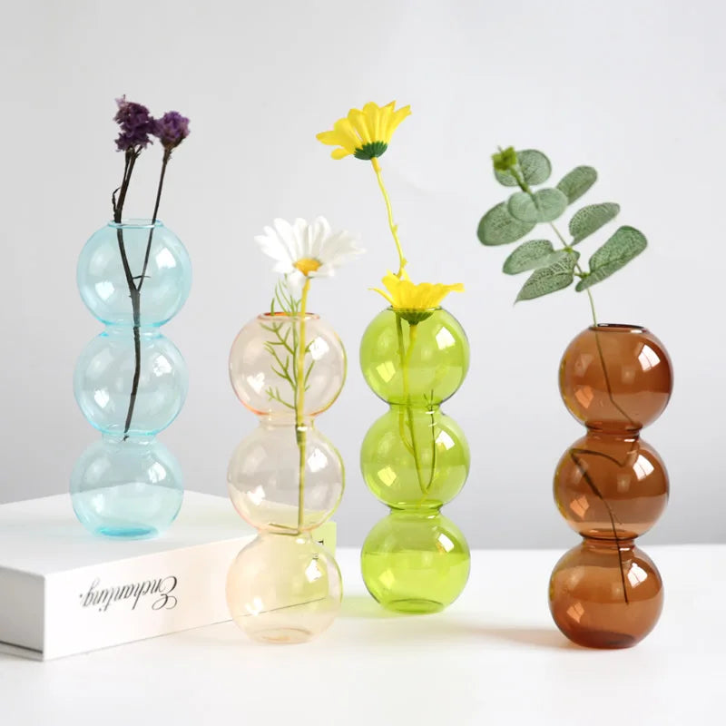 Vaso di vetro nordico per fiori e terrari – decorazione casa