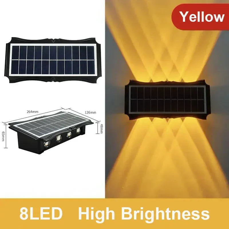 Lampada da Parete Solare LED per Esterni – Illuminazione Waterproof Up & Down