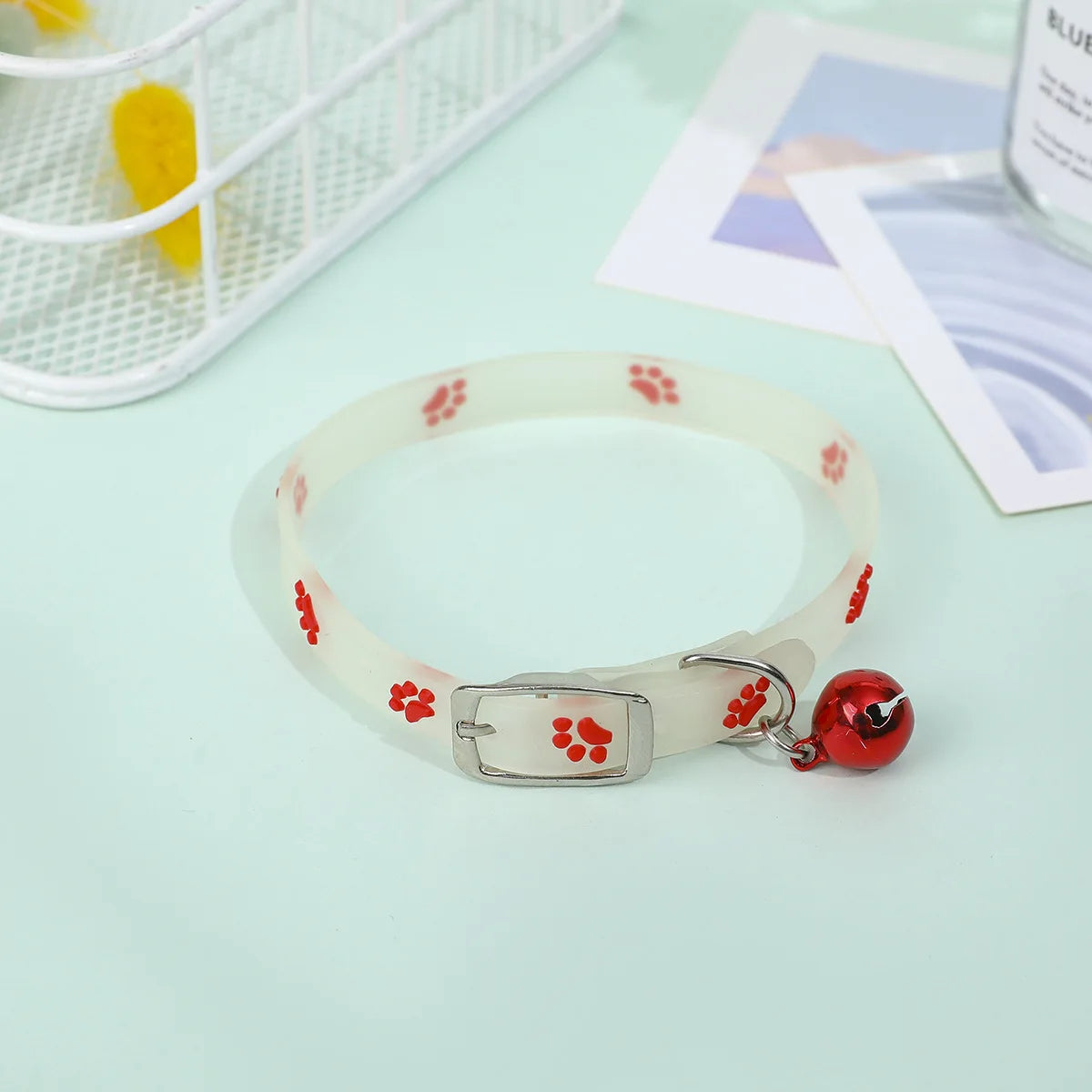 Collarlo per Gatto Luminous con Campanella Fluorescente Antismarrimento in…