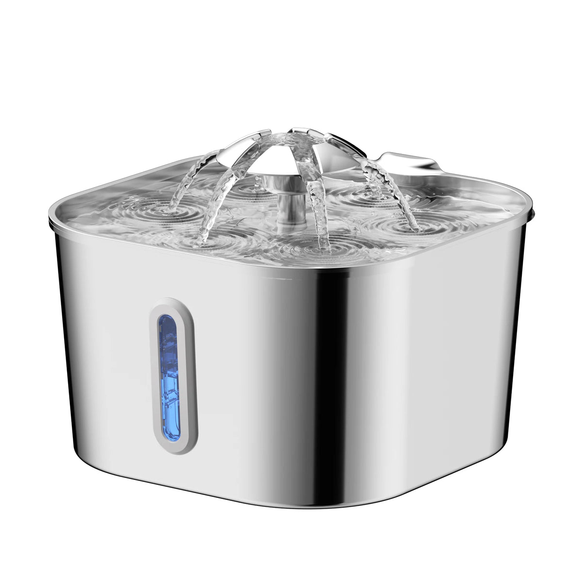 Fontana per gatti automatica 2.2L in acciaio inox con filtro e pompa silenziosa