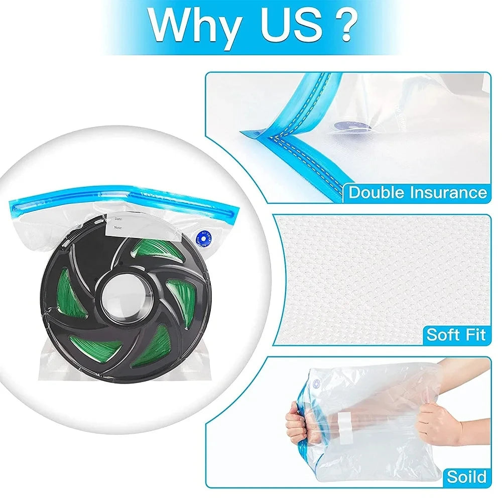 Buste sottovuoto per filamento 3D 1 kg – PLA, ABS, TPU, PETG – Conservazione…
